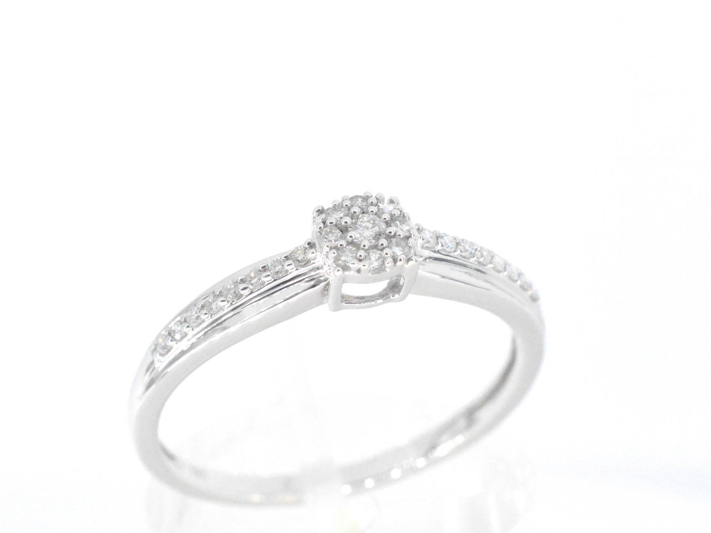 Witgouden ring met diamanten