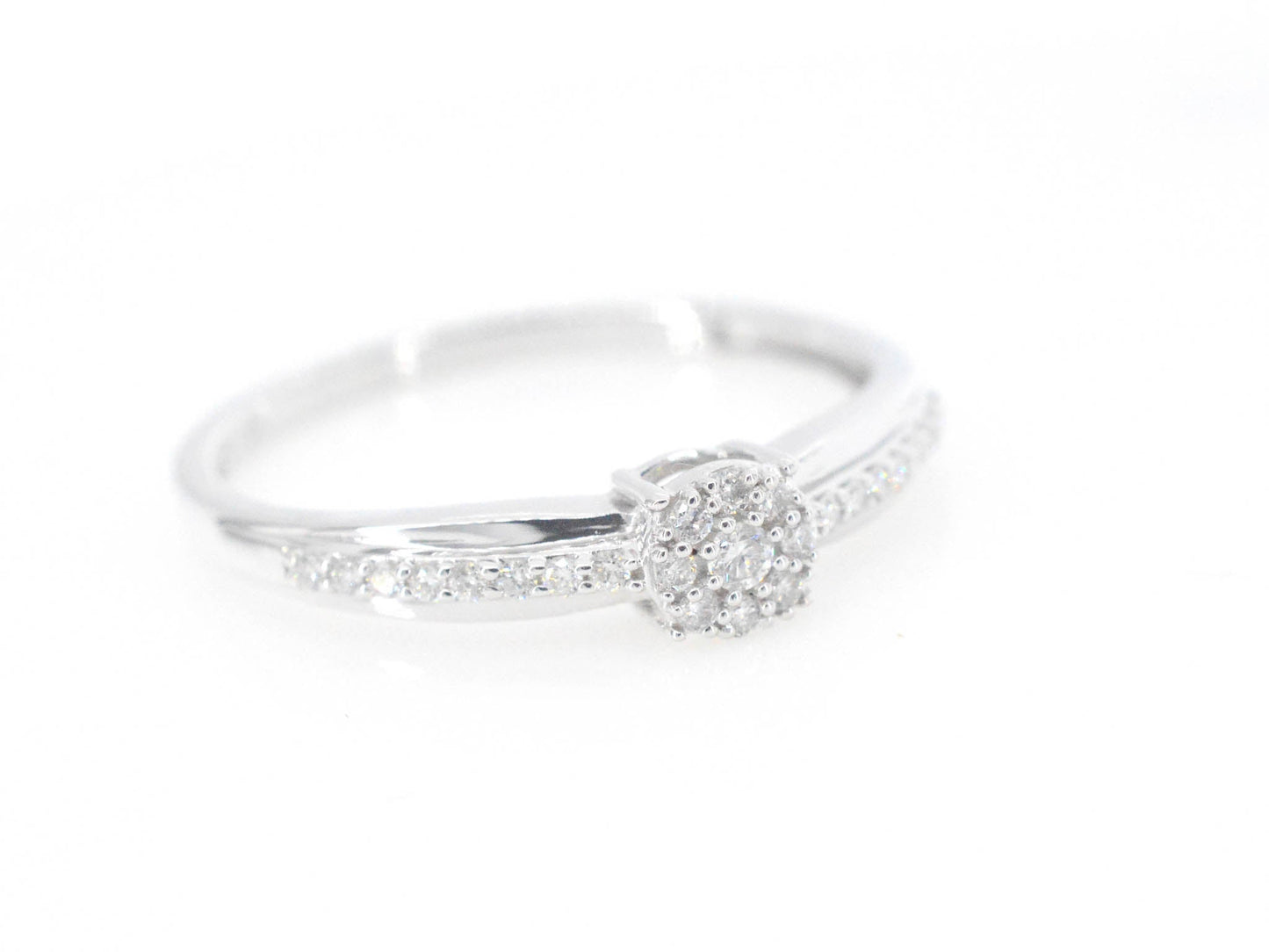 Witgouden ring met diamanten