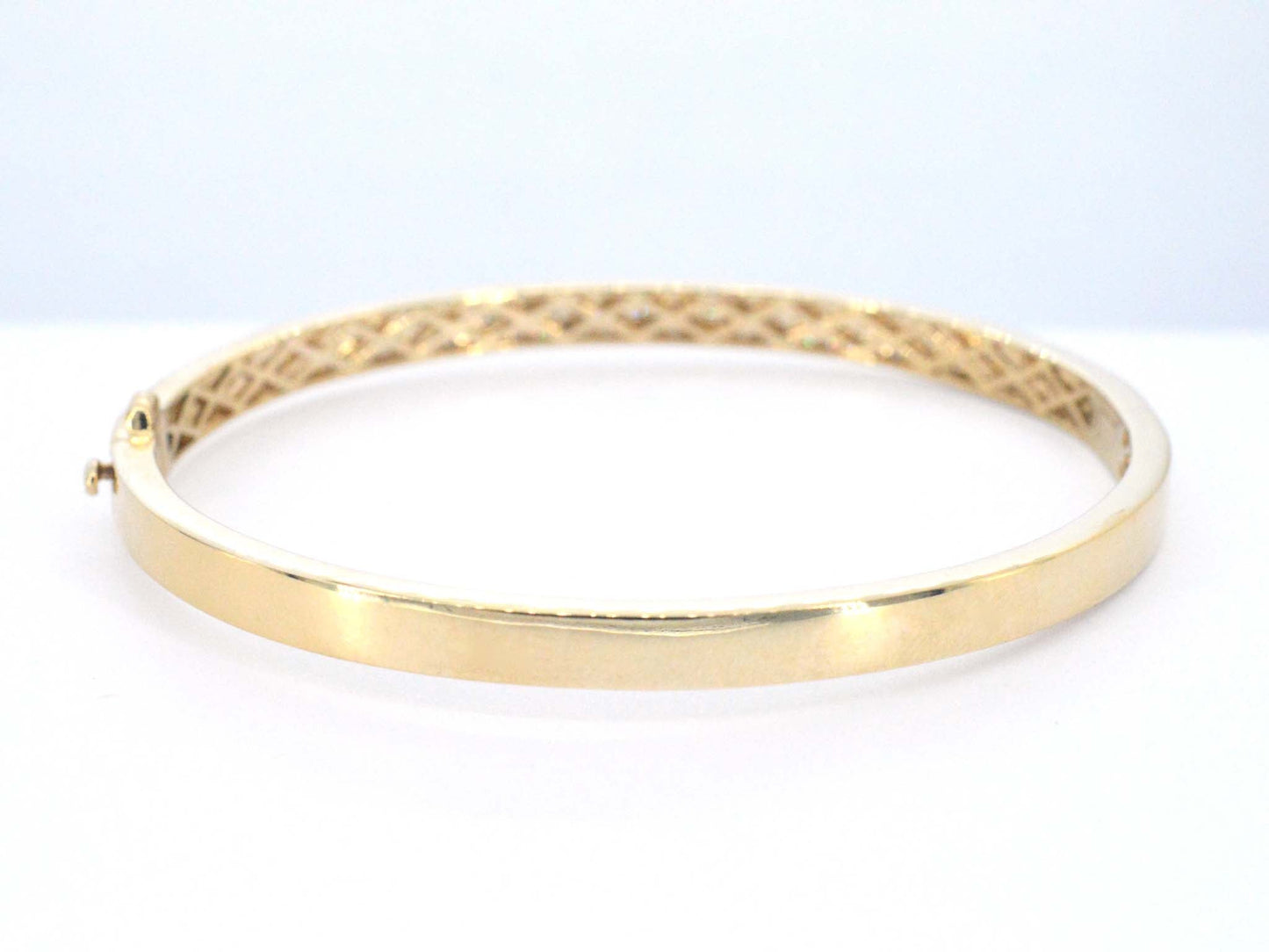 Gouden vaste armband met briljant geslepen diamant