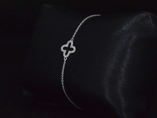 Witgouden armband met diamant