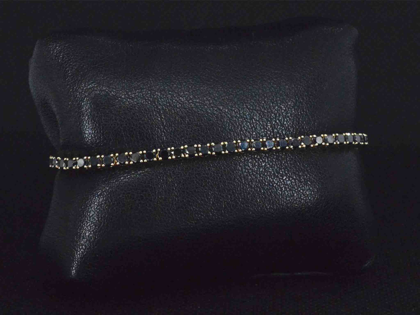 Gouden armband met 7.00 carat zwarte Briljant geslepen diamanten