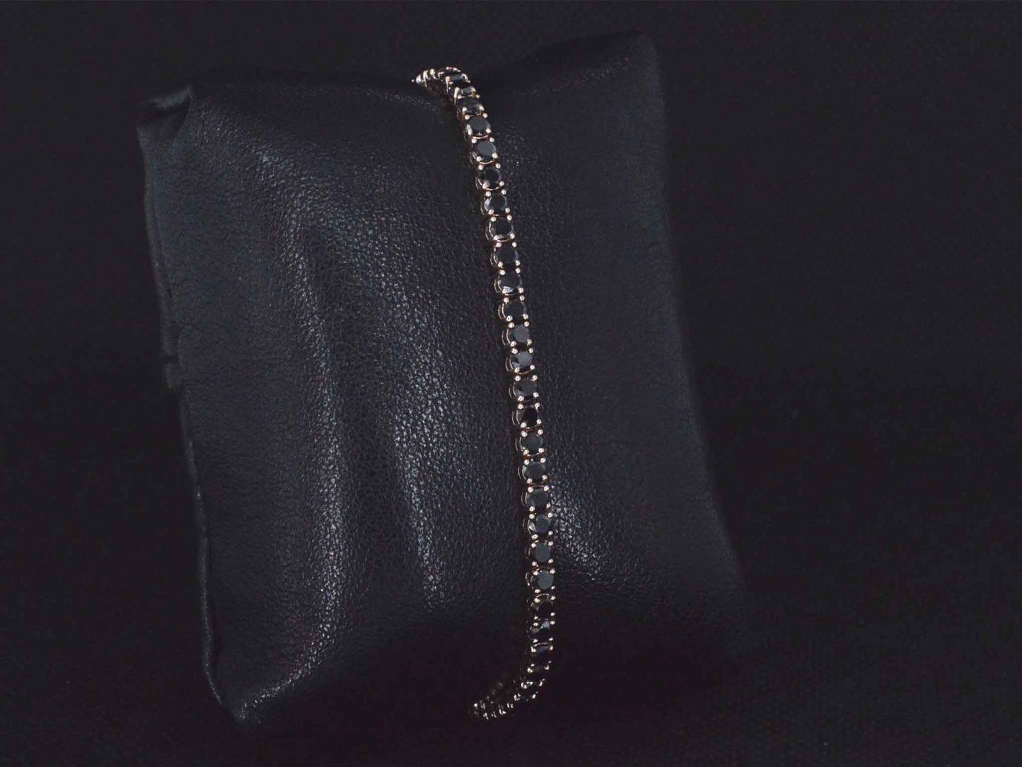 Rosegouden armband met 7.00 carat zwarte Briljant geslepen diamanten