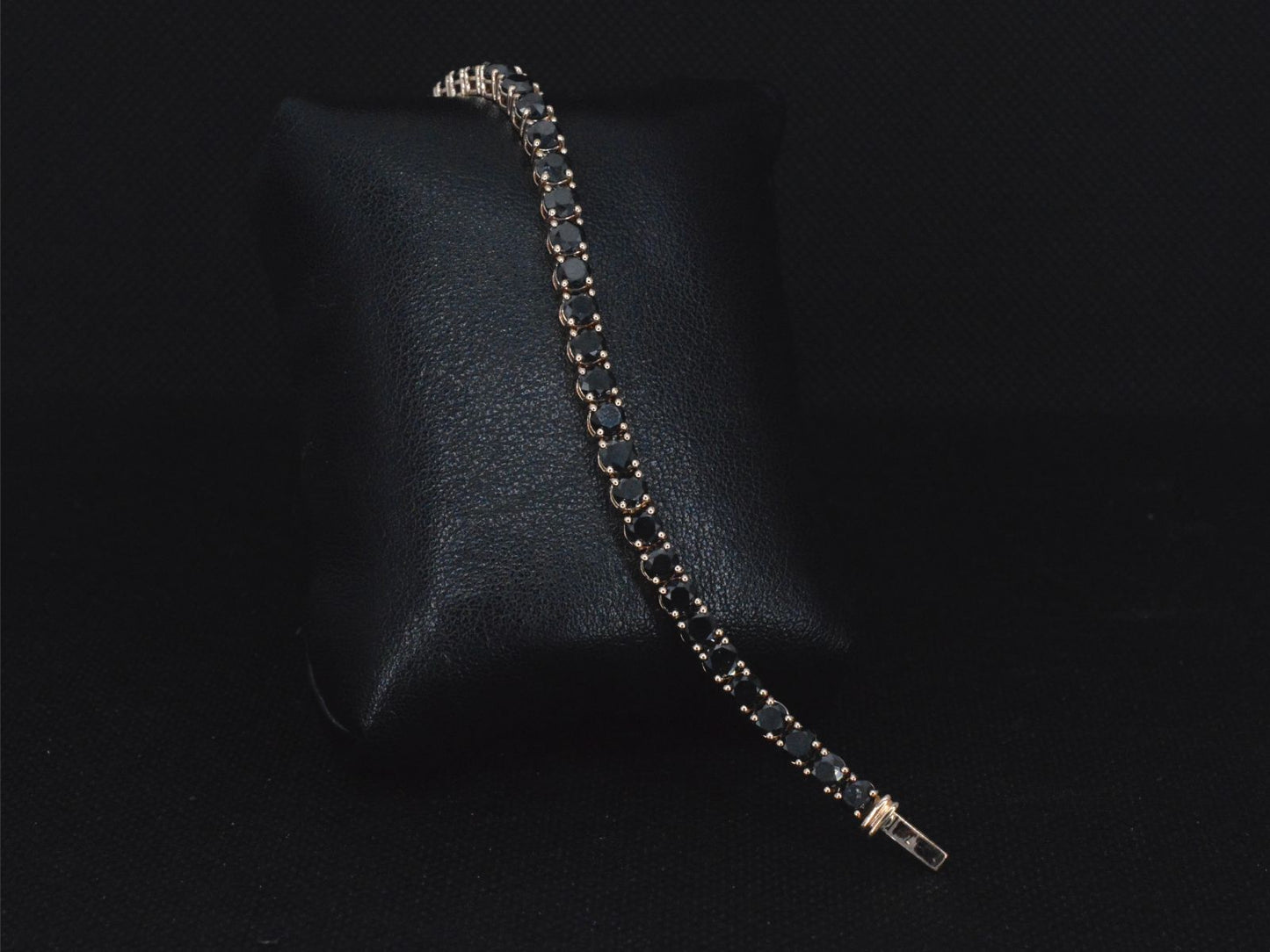 Rosegouden armband met 16.00 carat zwarte Briljant geslepen diamanten