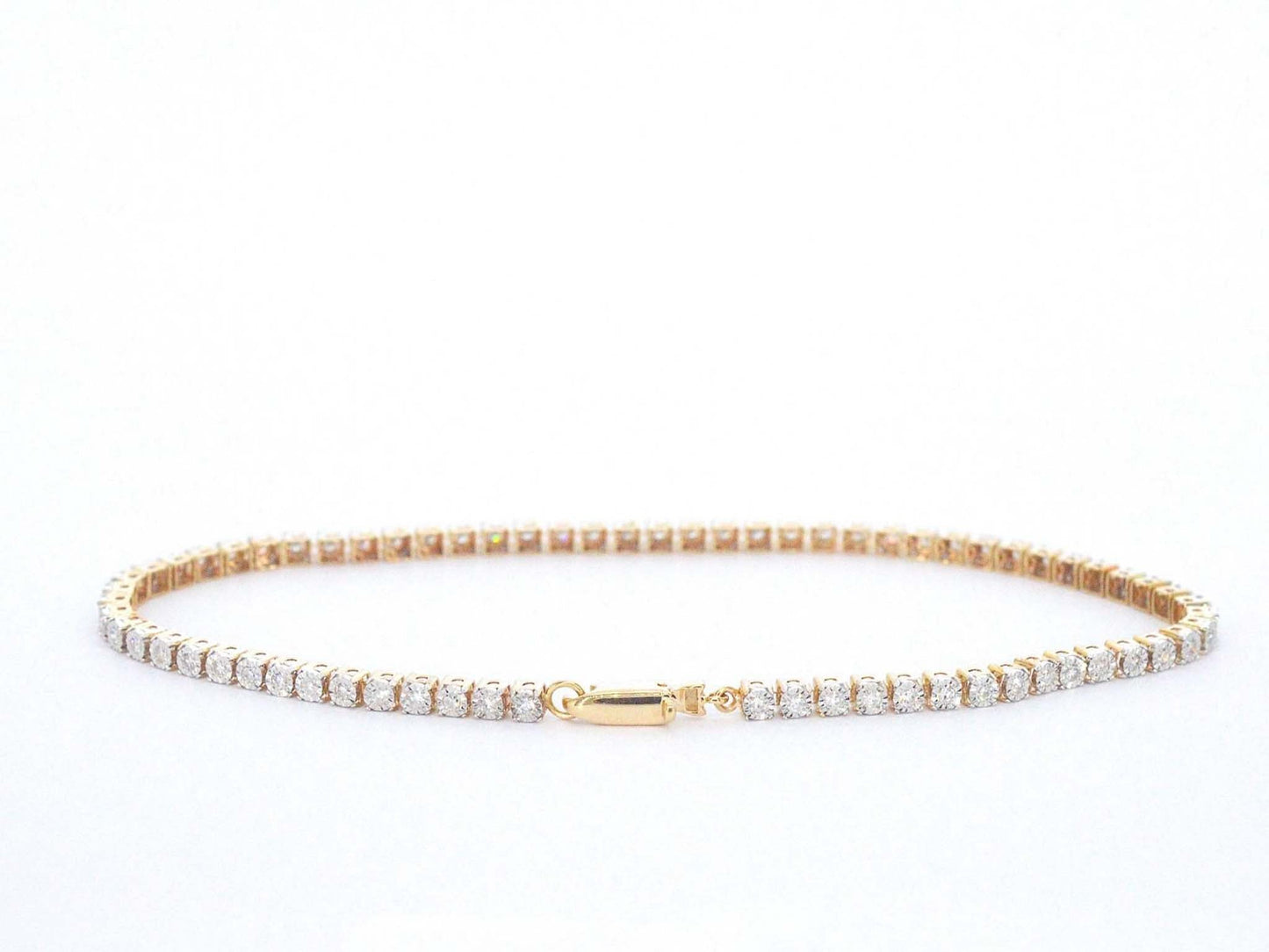 Gouden tennis armband met natuurlijke diamanten