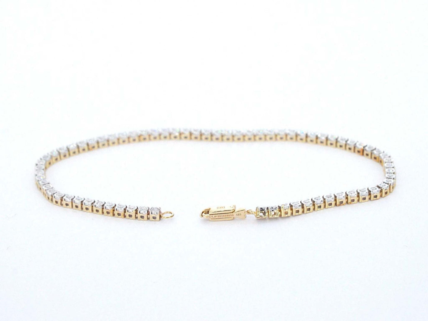 Gouden tennis armband met natuurlijke diamanten