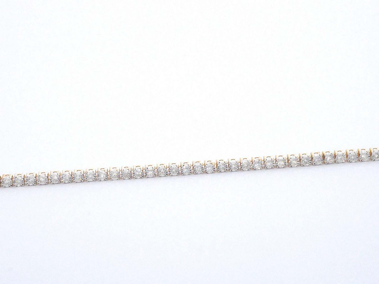 Gouden tennis armband met natuurlijke diamanten