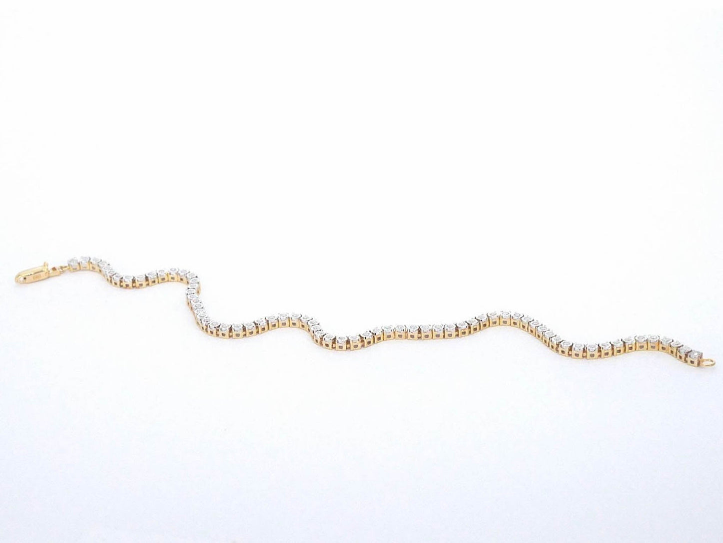 Gouden tennis armband met natuurlijke diamanten