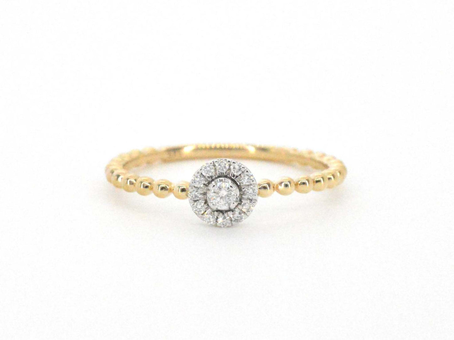Gouden ring met natuurlijke geslepen briljant diamanten 2746-4