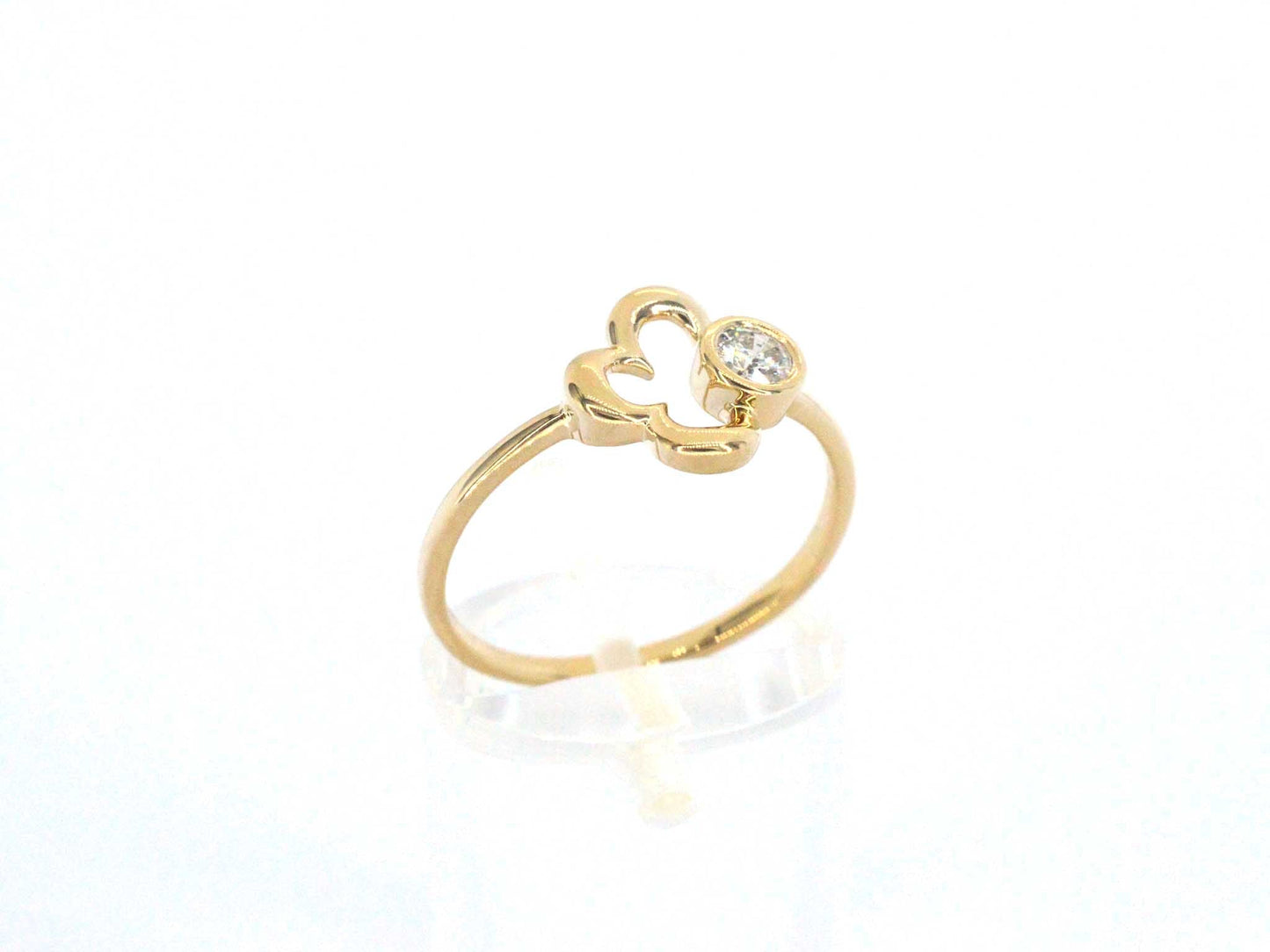 Geelgouden design ring met natuurlijke diamant