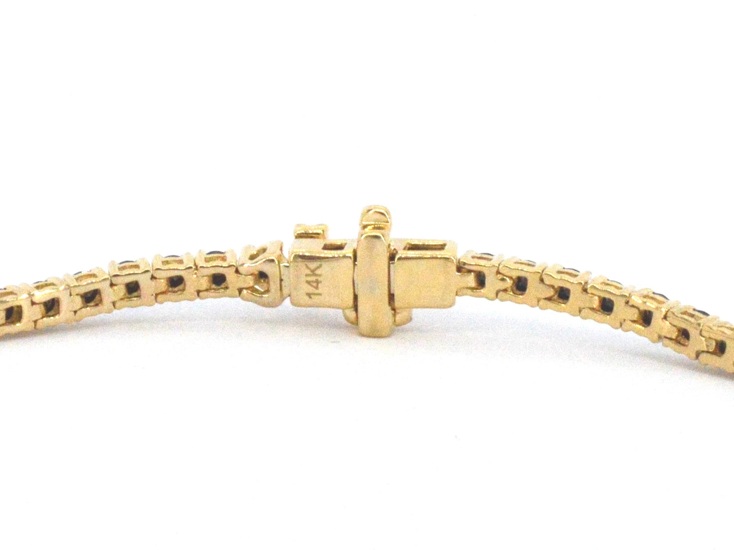 Gouden tennisarmband met 2.80 carat aan zwarte diamanten