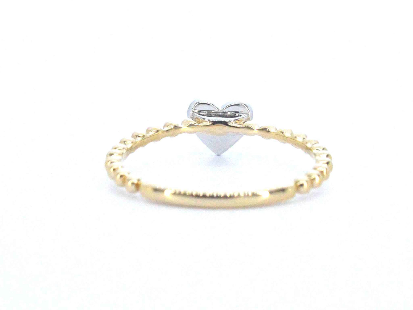 Gouden ring met een hartje vol gezet met diamanten