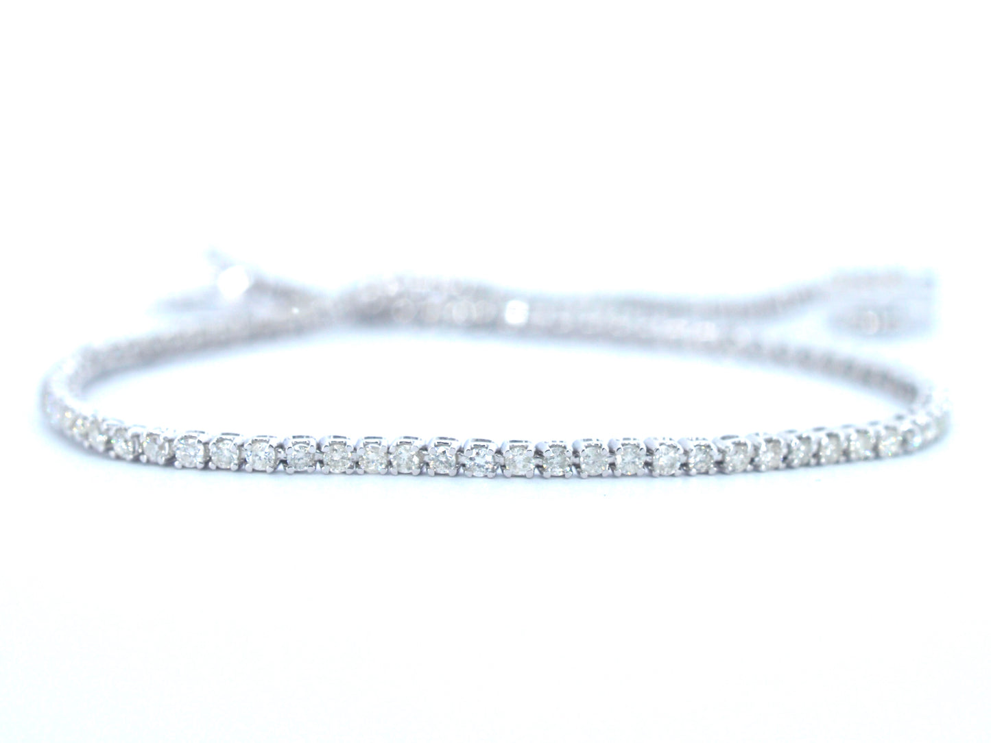 Witgouden tennisarmband met diamanten 1.00 carat