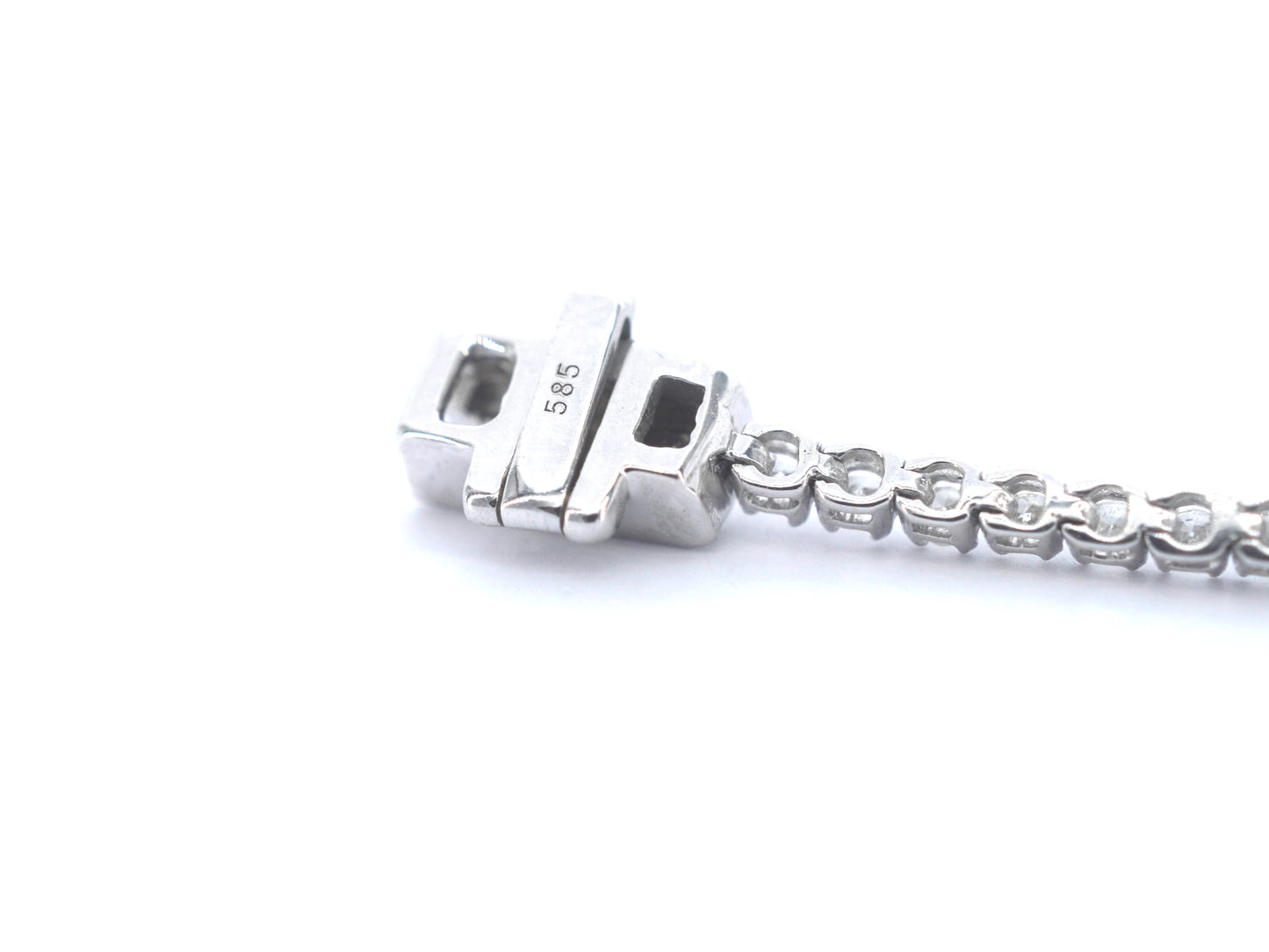 Witgouden tennisarmband met diamanten 1.00 carat