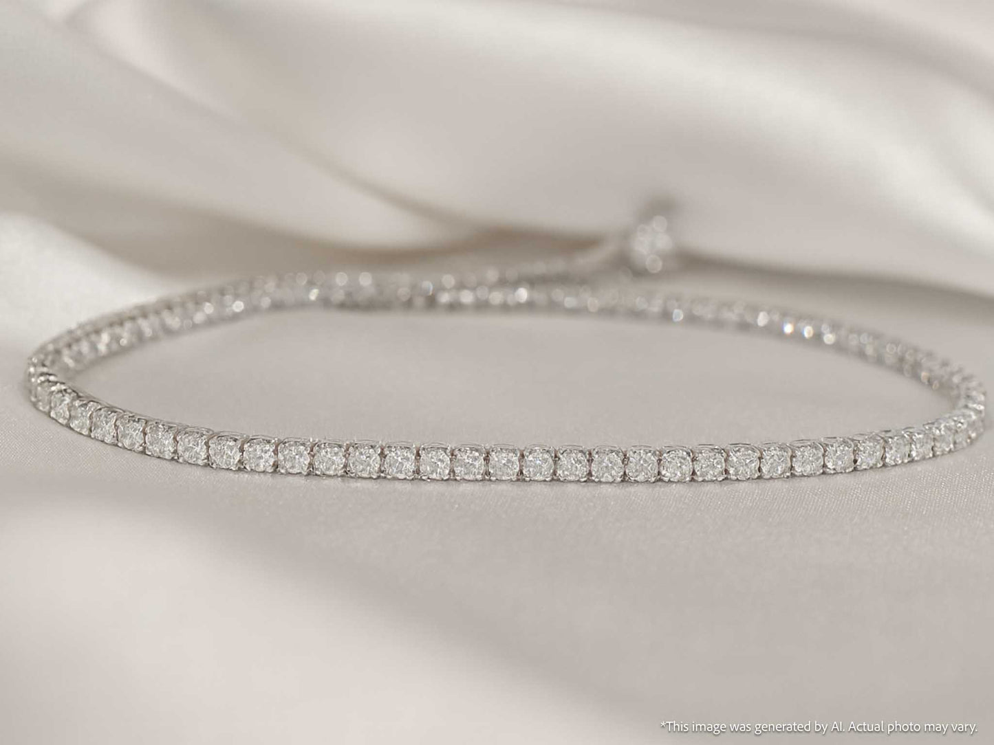 Witgouden tennisarmband met diamanten 1.00 carat