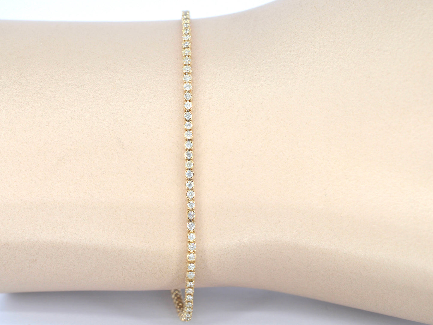 Gouden tennisarmband met diamanten 1.00 carat