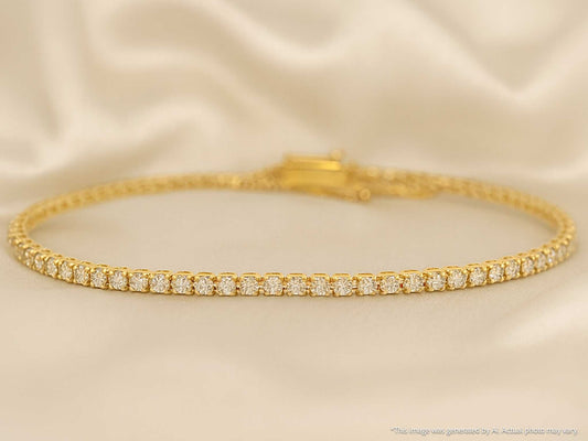 Gouden tennisarmband met diamanten 1.00 carat