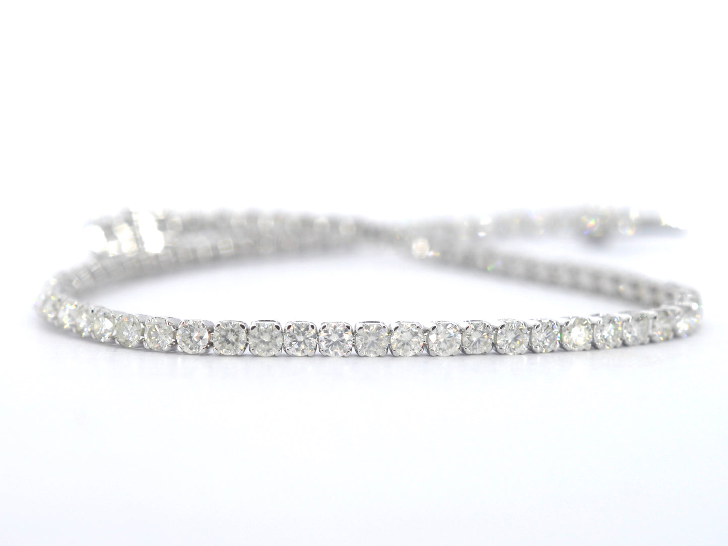Witgouden tennisarmband met diamanten 3.00 carat