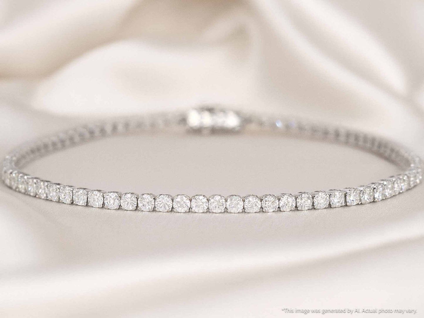 Witgouden tennisarmband met diamanten 3.00 carat
