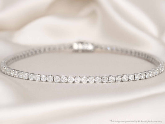 Witgouden tennisarmband met diamanten 3.00 carat