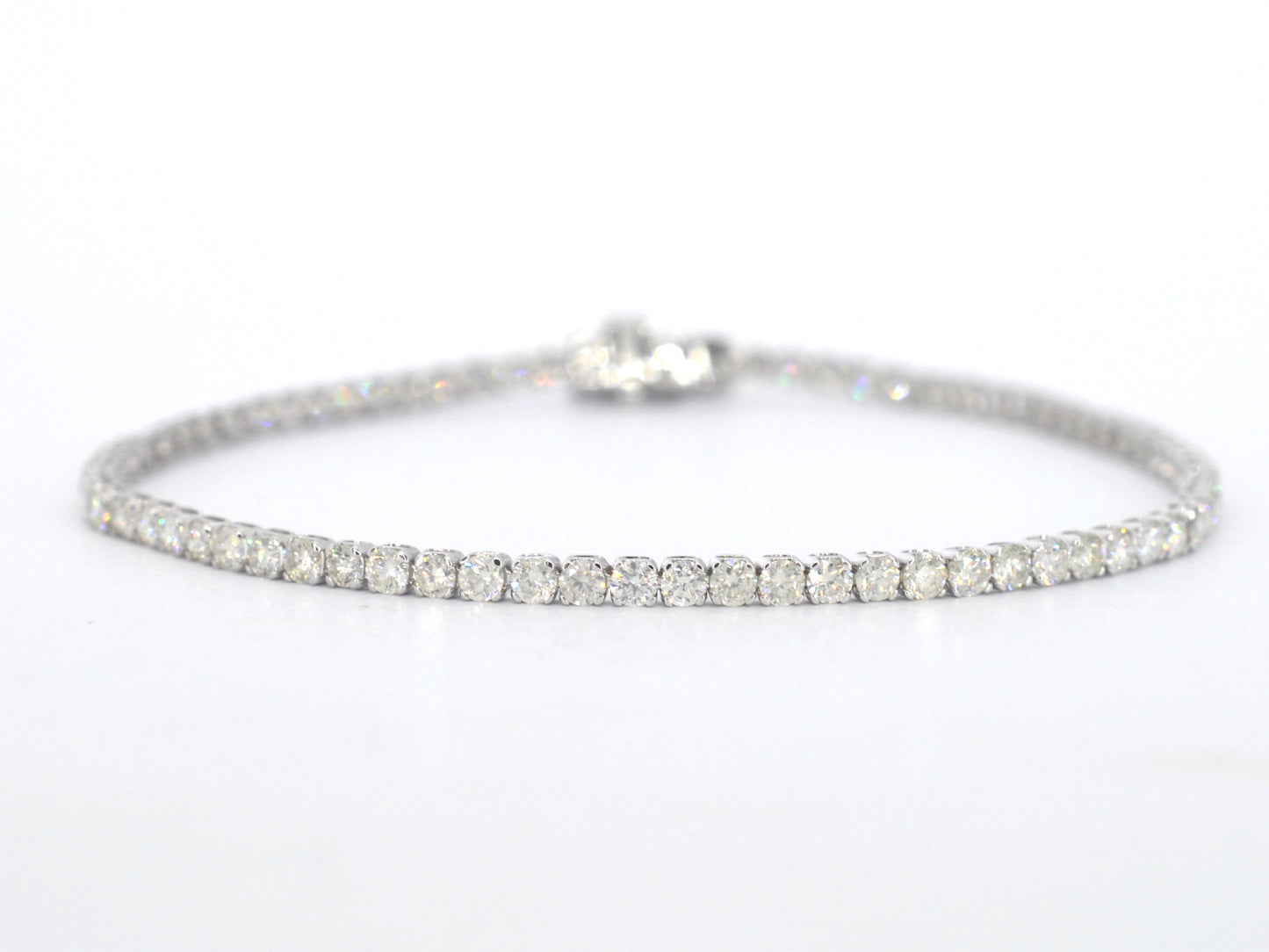 Witgouden tennisarmband met diamanten 3.00 carat