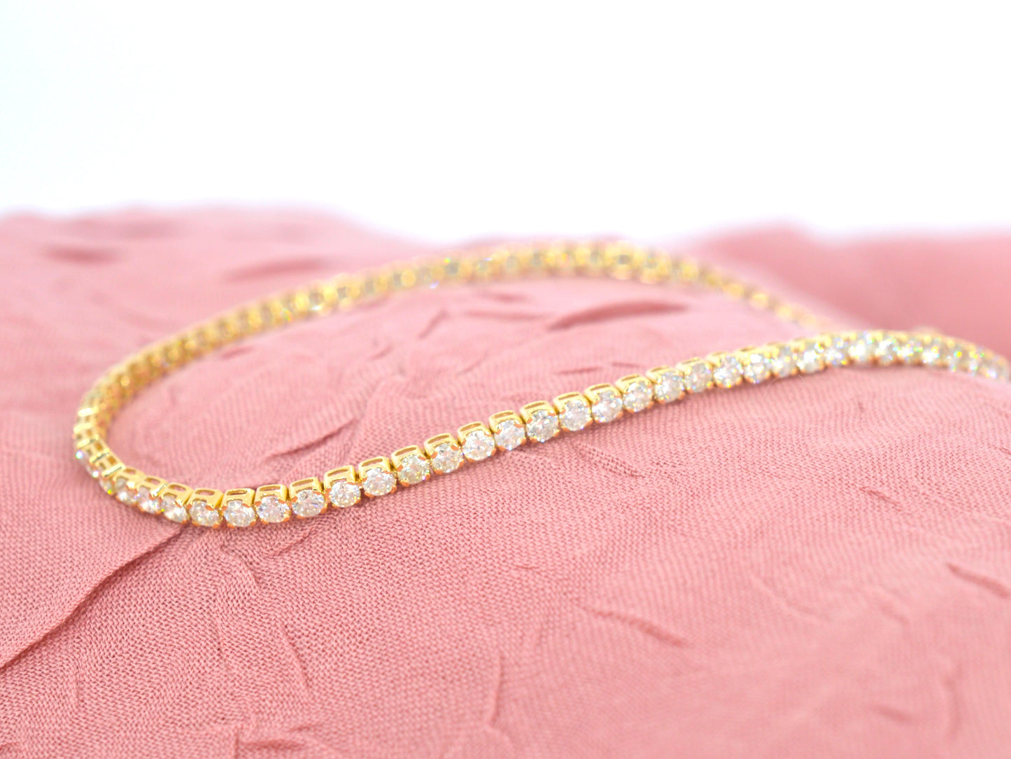 Gouden tennisarmband met diamanten 3.00 carat