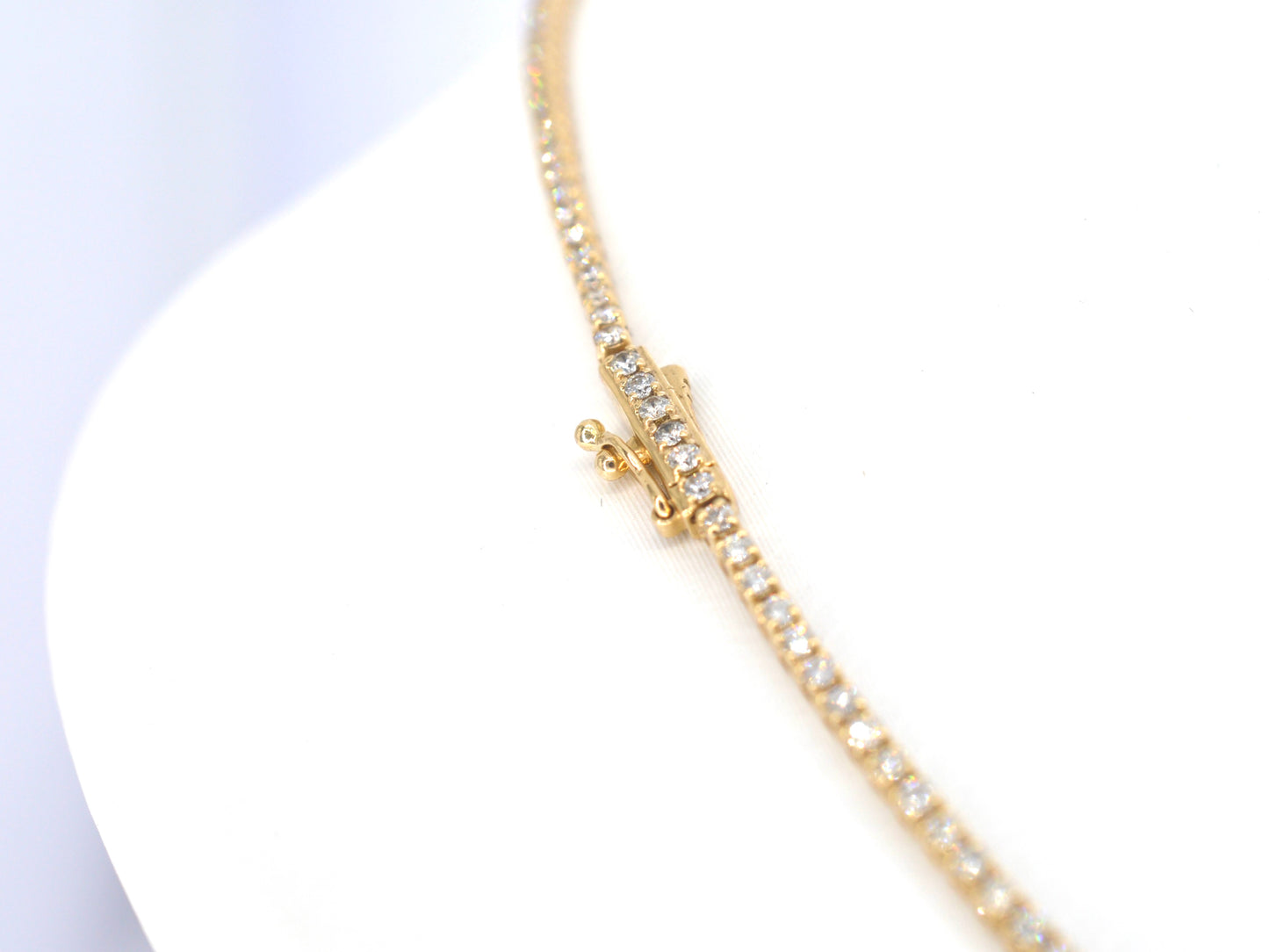 Gouden tenniscollier met diamanten 3.00 carat
