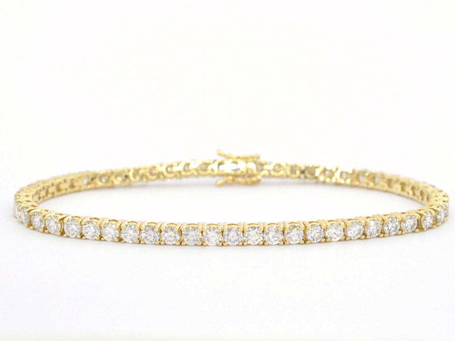 Gouden tennis armband met 6.50 carat diamanten