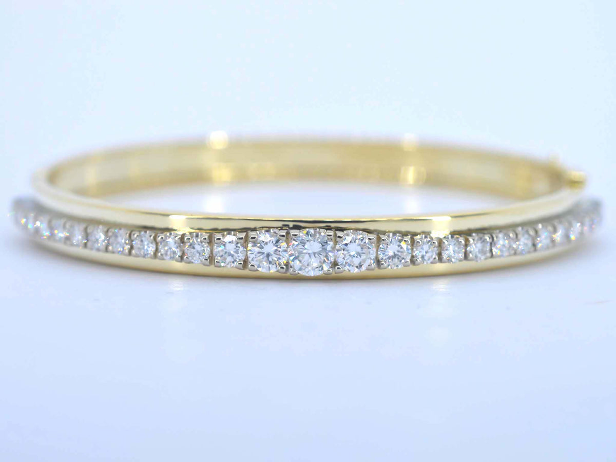 Armband bangle met natuurlijke diamanten