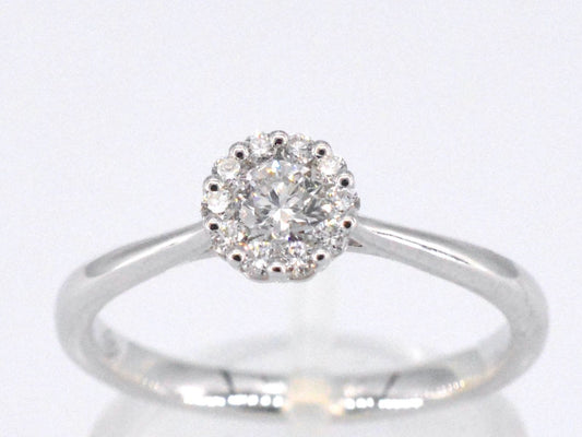 Witgouden ring met 0.35 carat diamant