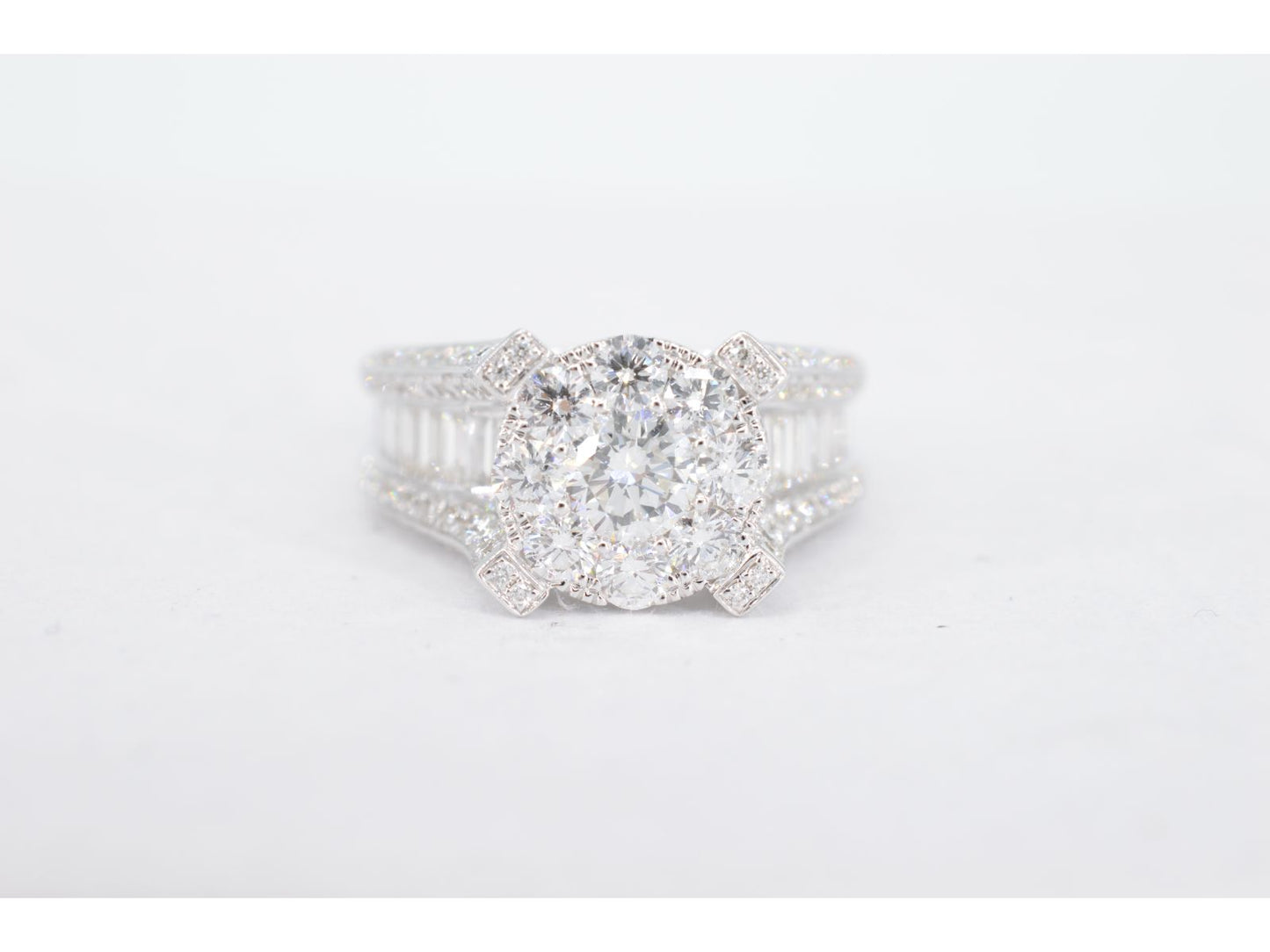 White gold ring full of diamonds 3.00 carat