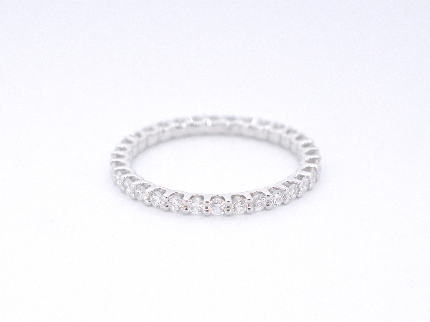 Witgouden alliance ring met briljant geslepen diamant 1040-3