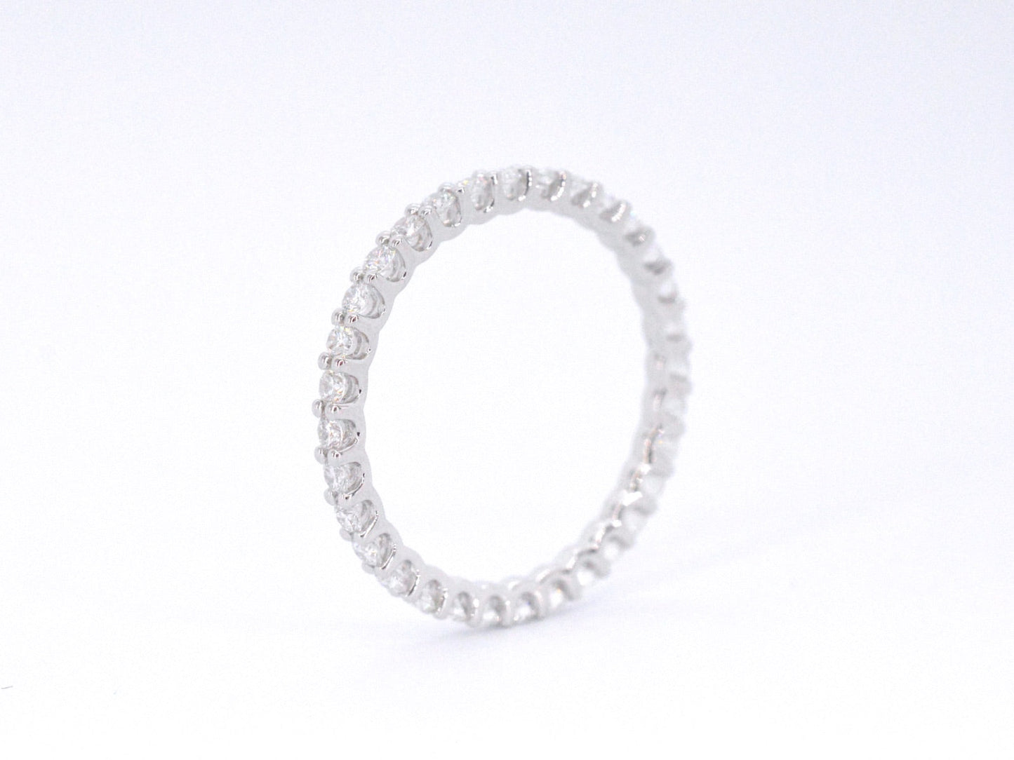 Witgouden alliance ring met briljant geslepen diamant 1040-4