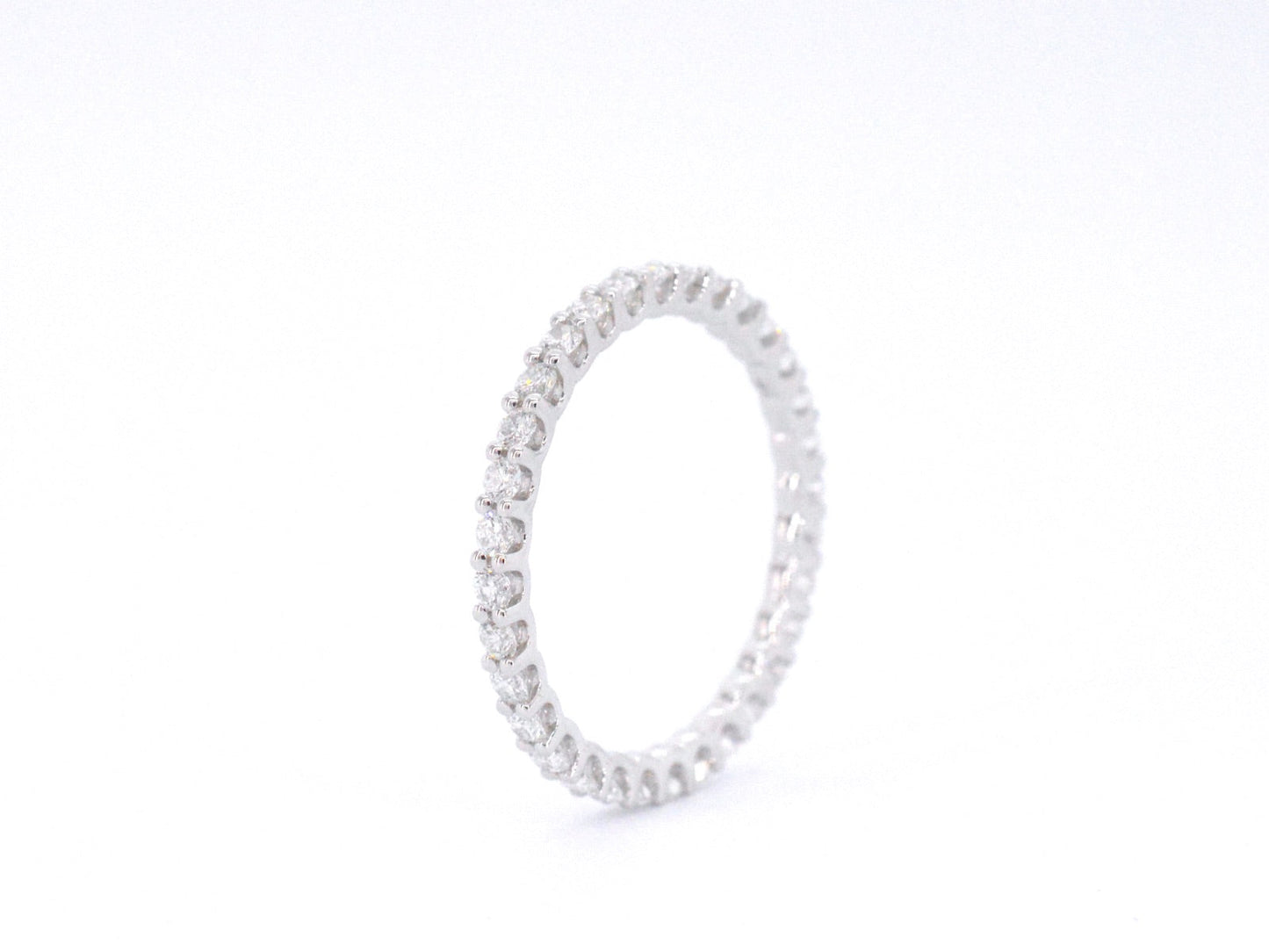 Witgouden alliance ring met briljant geslepen diamant 1040-5