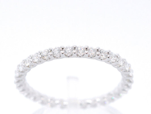 Witgouden alliance ring met briljant geslepen diamant 1040-7