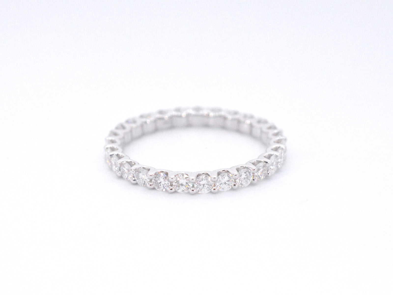 Witgouden alliance ring met briljant geslepen diamant 1041-3