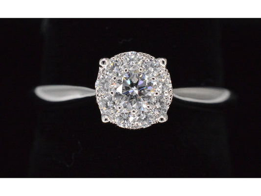 Witgouden ring met 0.50 carat diamant
