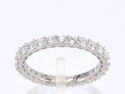 Witgouden alliance ring met briljant geslepen diamant