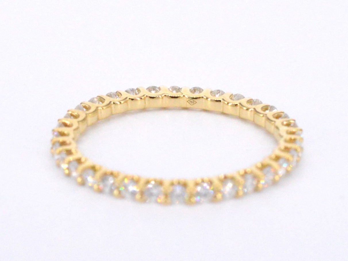 Gouden alliance ring met briljant geslepen diamant 1056-7