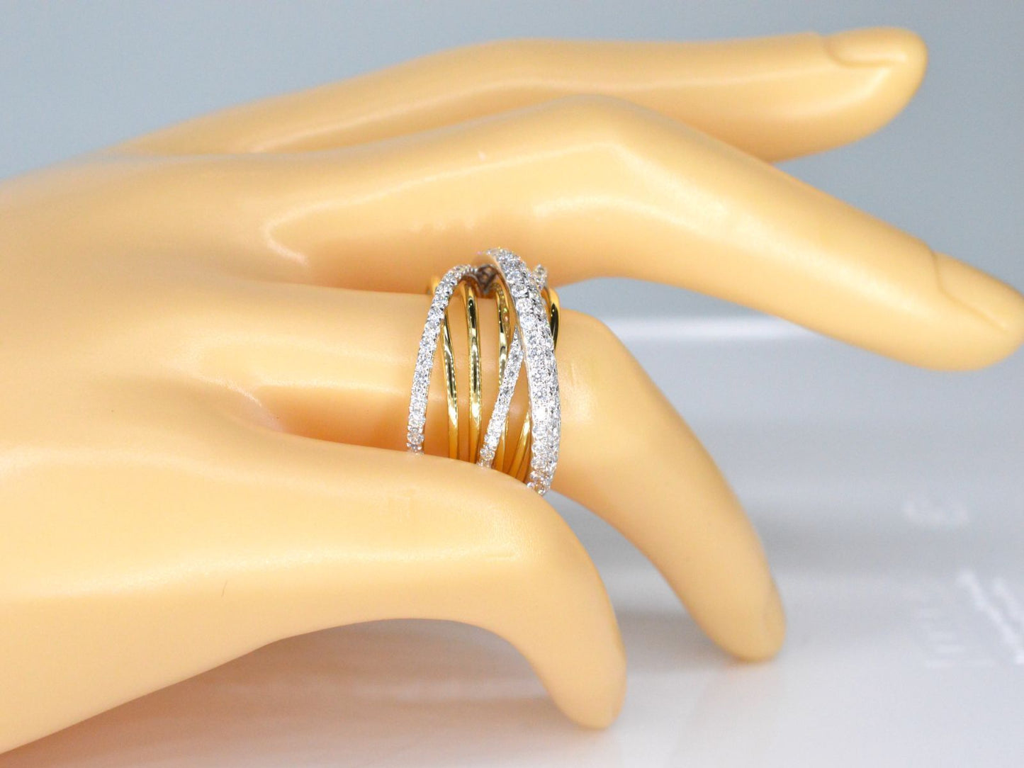 Gouden design ring met diamanten