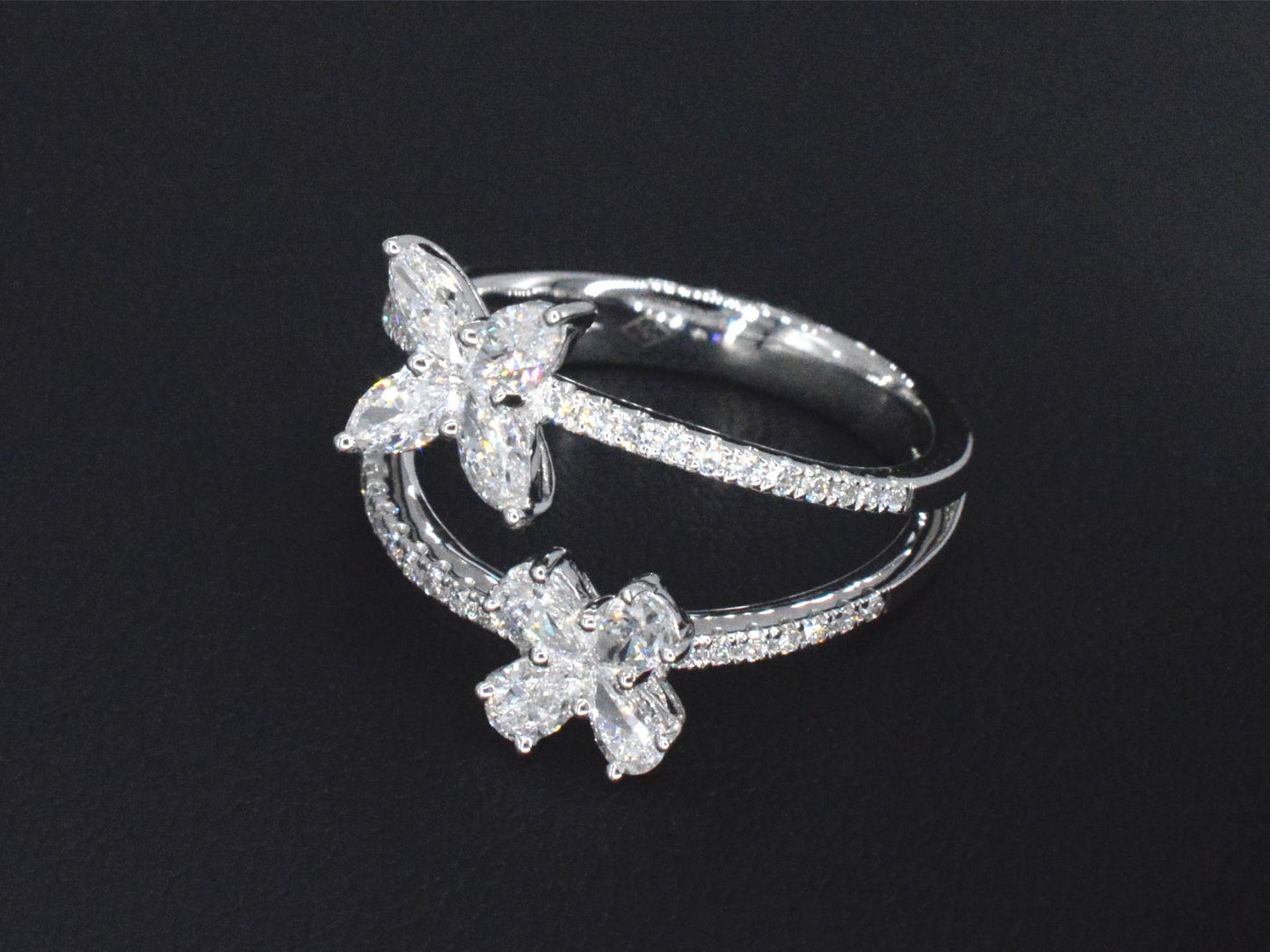 Witgouden ring met diamanten 1.30 carat
