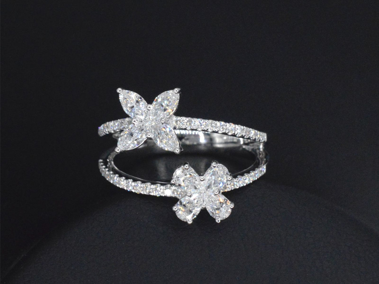 Witgouden ring met diamanten 1.30 carat