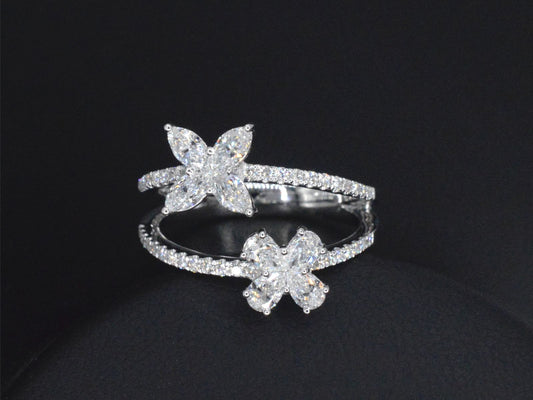 Witgouden ring met diamanten 1.30 carat