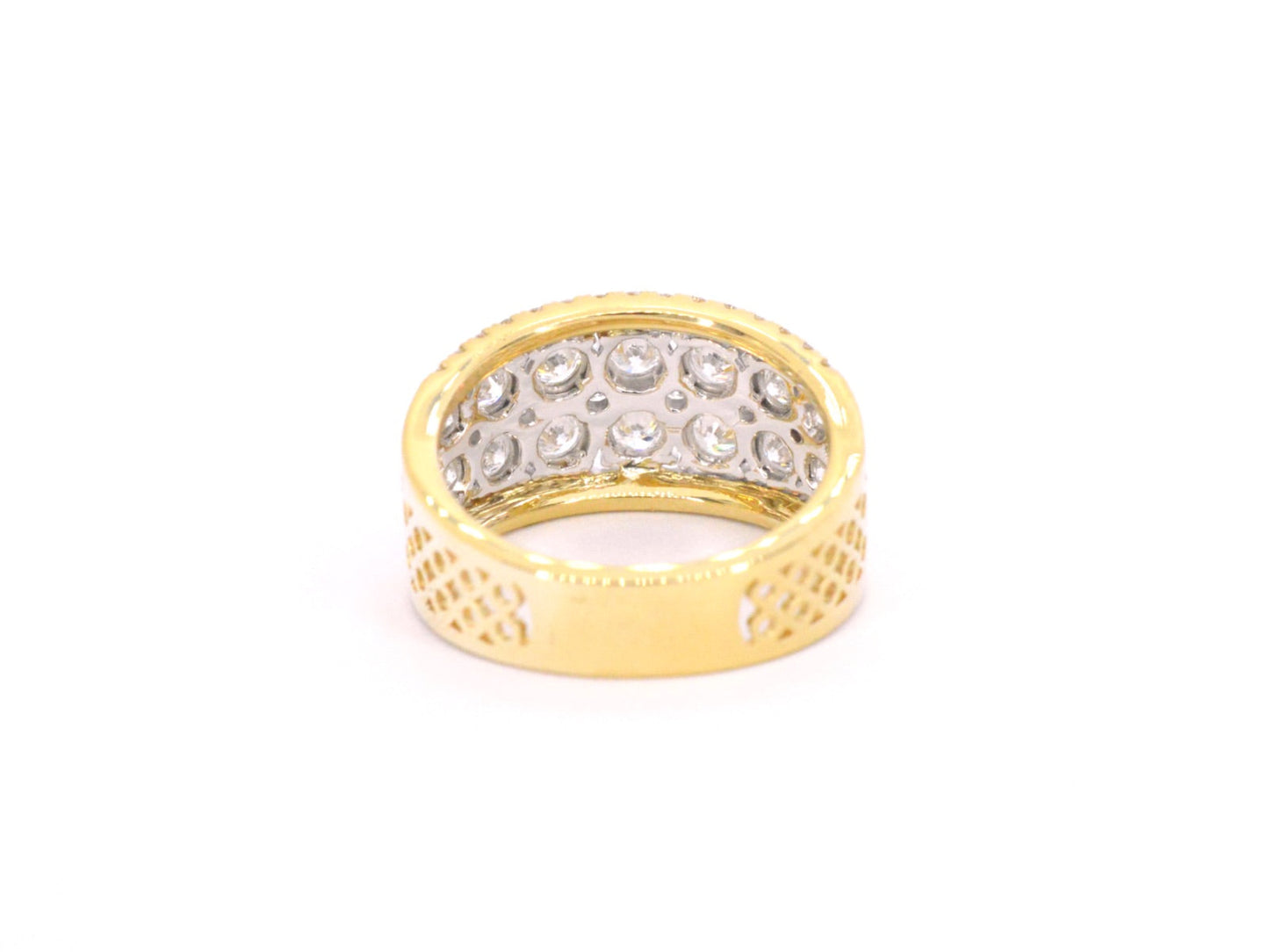 Gold paving with diamonds