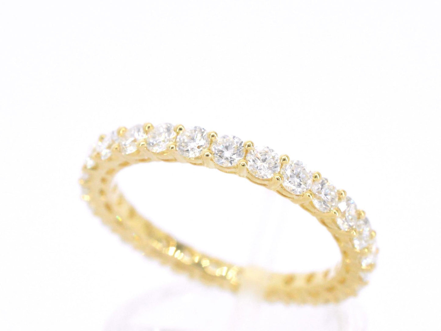 Gouden alliance ring met briljant geslepen diamant