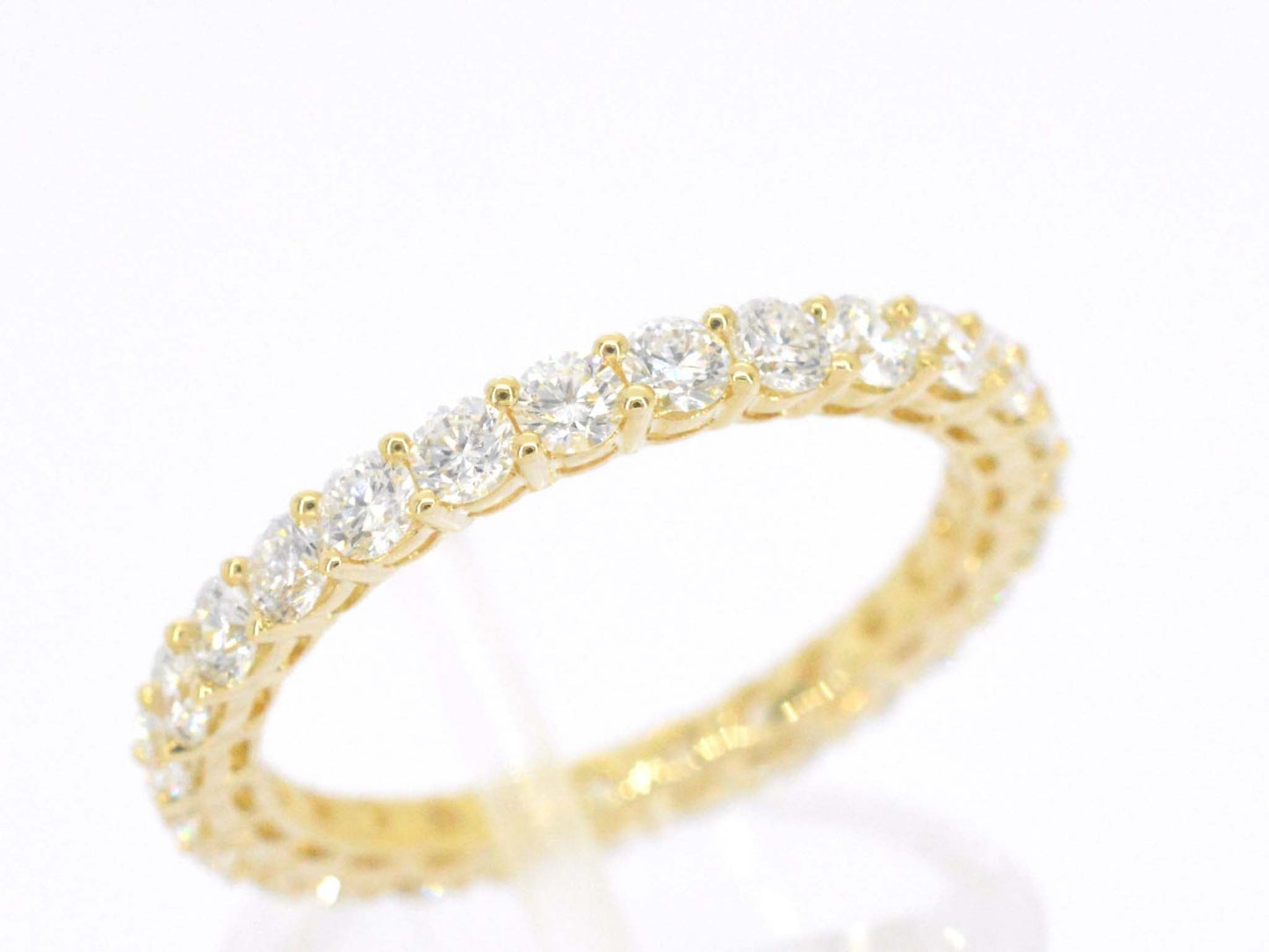 Gouden alliance ring met briljant geslepen diamant