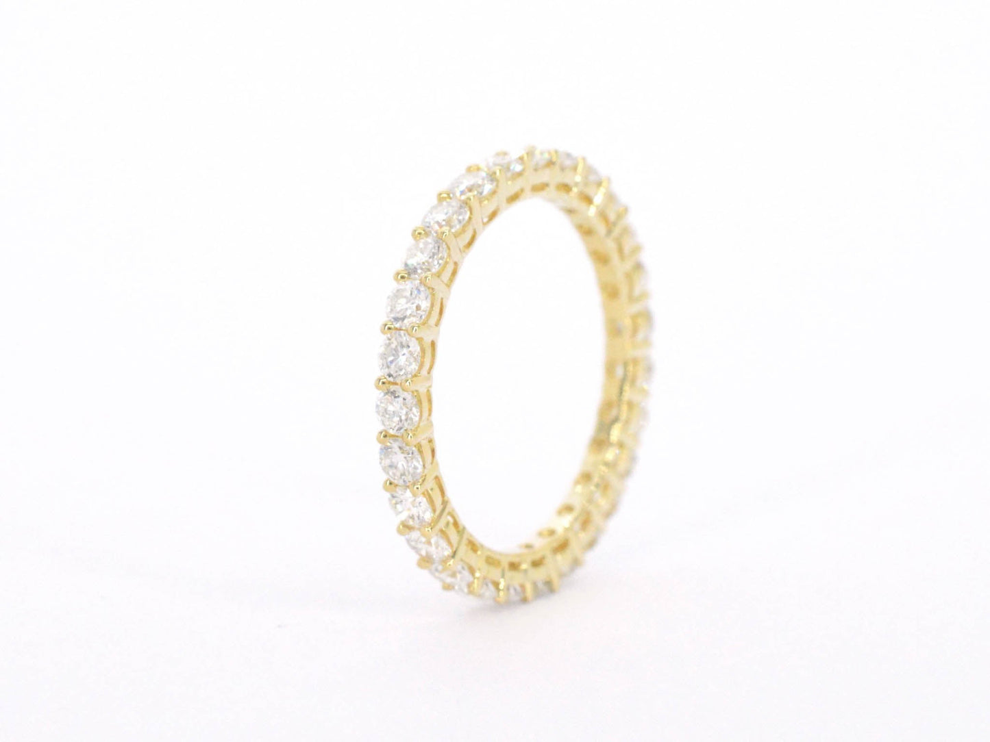 Gouden alliance ring met briljant geslepen diamant