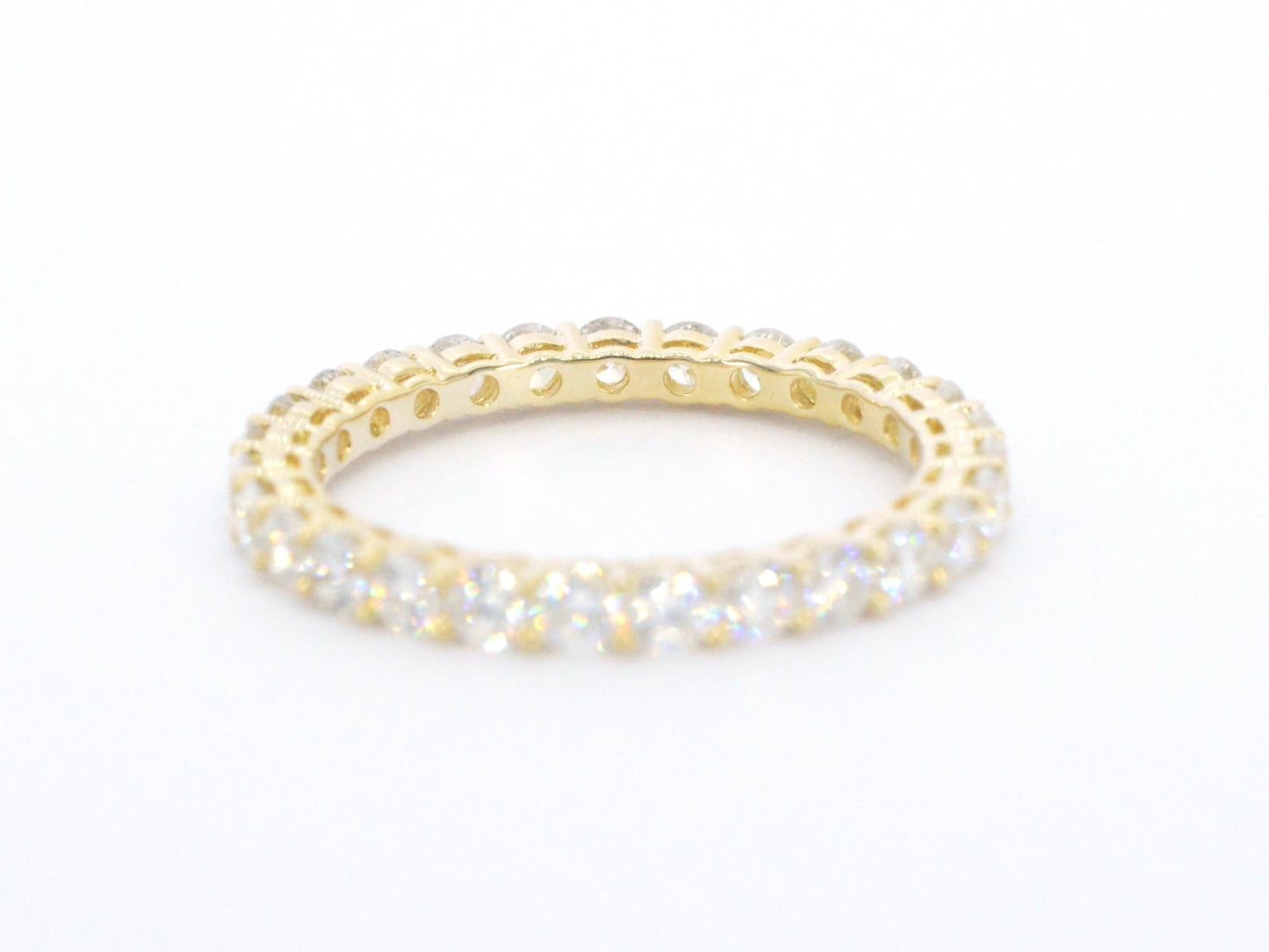 Gouden alliance ring met briljant geslepen diamant