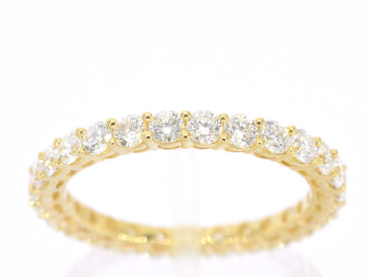 Gouden alliance ring met briljant geslepen diamant