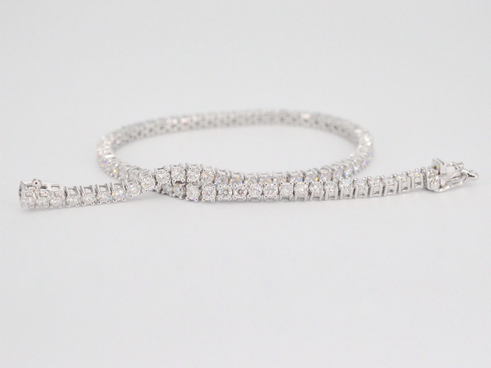 Witgouden tennisarmband met 3.00 carat diamanten