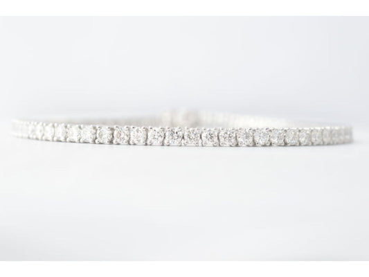 Witgouden tennisarmband met 4.00 carat diamanten